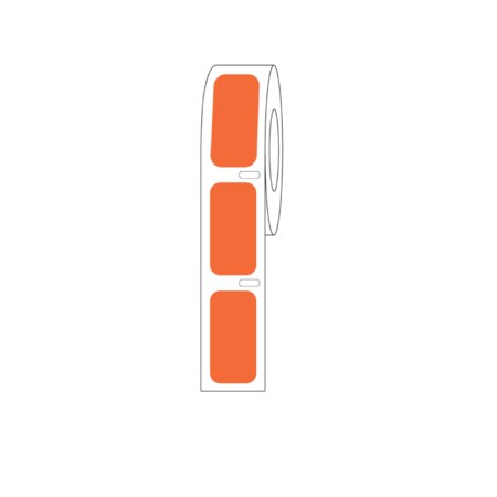 Nevs Direct Thermal Cryo Label 27x13mm for Cryogenic Vials Orange Roll Form LDTC-112-O